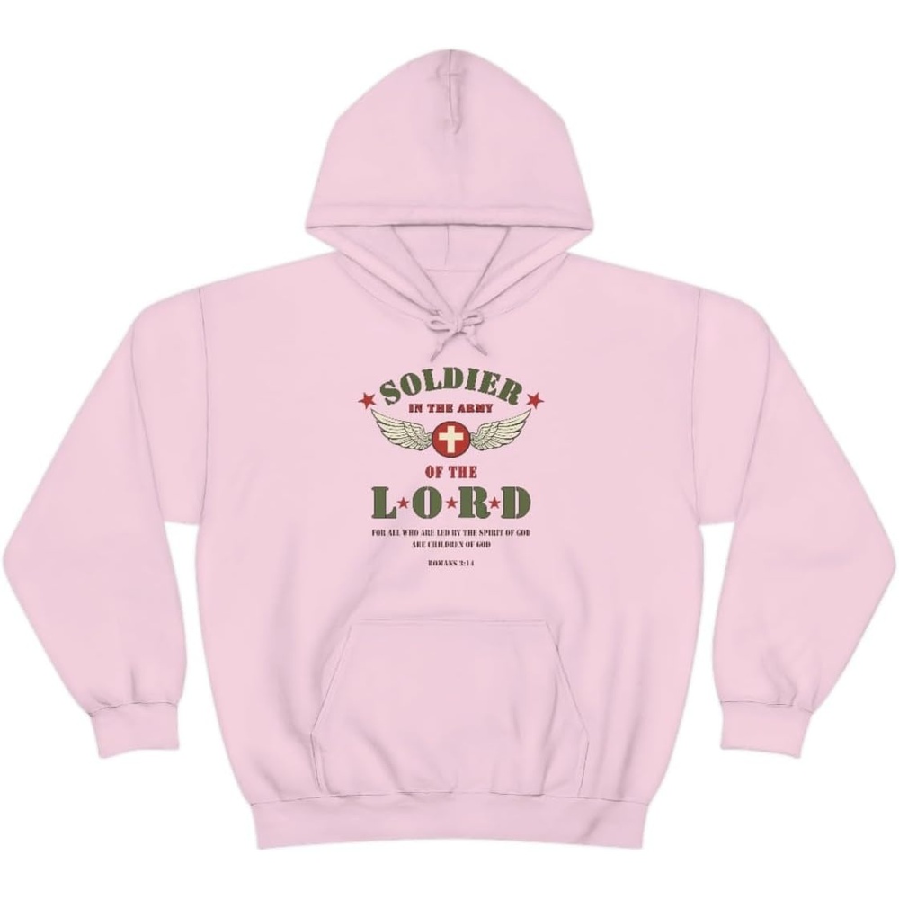 image:imageSoldier Of The Lord  Christian Hoodie SweatshirtLight Pink