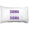 Greekgear Sigma Sigma Sigma Name Stack Pillow Cover White w/Purple/White Imprint Color