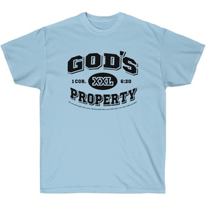 God’s Property – Christian T-Shirt(Light Blue)