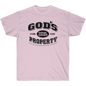 God’s Property – Christian T-Shirt(Light Pink)