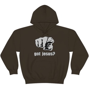 Got Jesus? – Christian Hoodie Sweatshirt(Dark Chocolate)