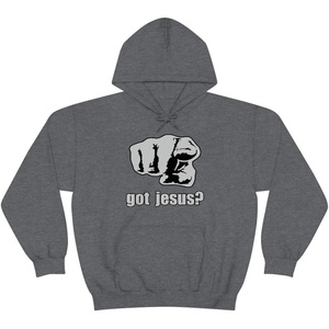 Got Jesus? – Christian Hoodie Sweatshirt(Dark Heather)