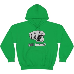 Got Jesus? – Christian Hoodie Sweatshirt(Irish Green)