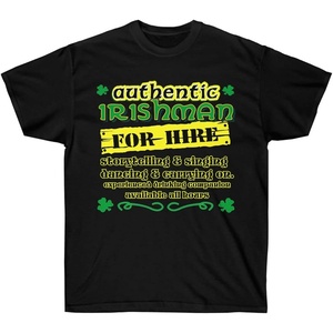 Greekgear Authentic Irishman for Hire T-Shirt(Black)