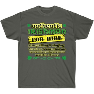 Greekgear Authentic Irishman for Hire T-Shirt(Dark Heather)
