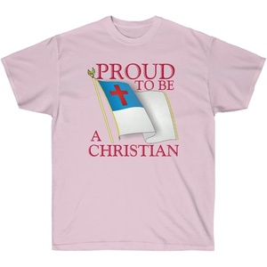 Proud to Be A Christian Flag – Christian T-Shirt(Light Pink)
