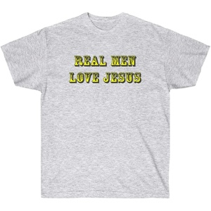 Real Men Love Jesus – Christian T-Shirt(Ash)