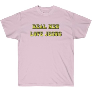 Real Men Love Jesus – Christian T-Shirt(Light Pink)
