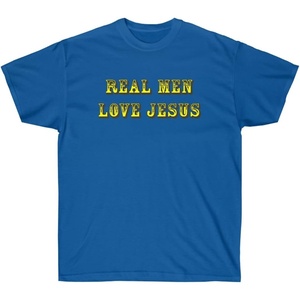 Real Men Love Jesus – Christian T-Shirt(Royal)