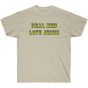 Real Men Love Jesus – Christian T-Shirt(Sand)