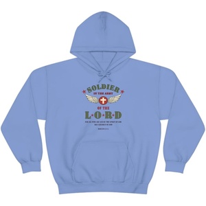 Soldier Of The Lord – Christian Hoodie Sweatshirt(Carolina Blue)