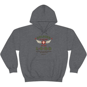 Soldier Of The Lord – Christian Hoodie Sweatshirt(Dark Heather)