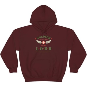 Soldier Of The Lord – Christian Hoodie Sweatshirt(Maroon)