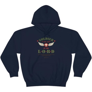 Soldier Of The Lord – Christian Hoodie Sweatshirt(Navy)