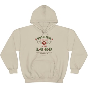 Soldier Of The Lord – Christian Hoodie Sweatshirt(Sand)