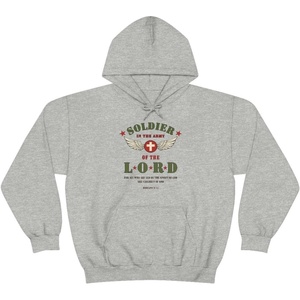 Soldier Of The Lord – Christian Hoodie Sweatshirt(Sport Grey)