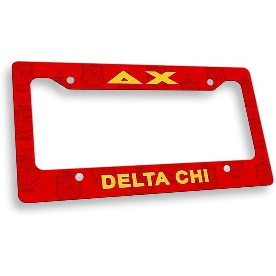 image:imageDelta Chi Custom License Plate Frame Red