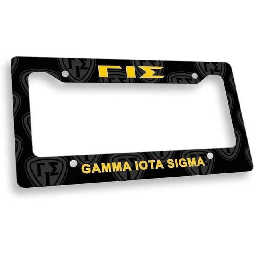 image:imageGamma Iota Sigma Custom License Plate Frame Black