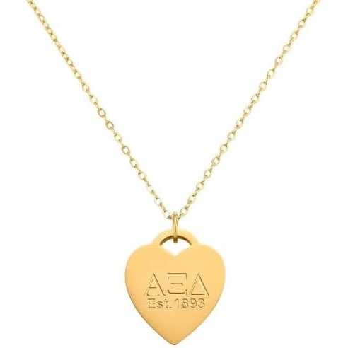 image:imageGreekgear Alpha Xi Delta Heart Tag Necklace