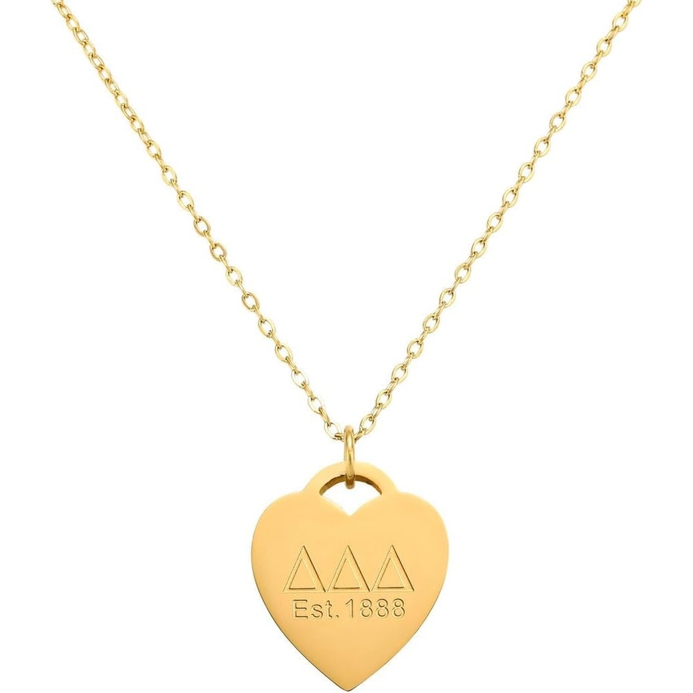 image:imageGreekgear Delta Delta Delta Heart Tag Necklace