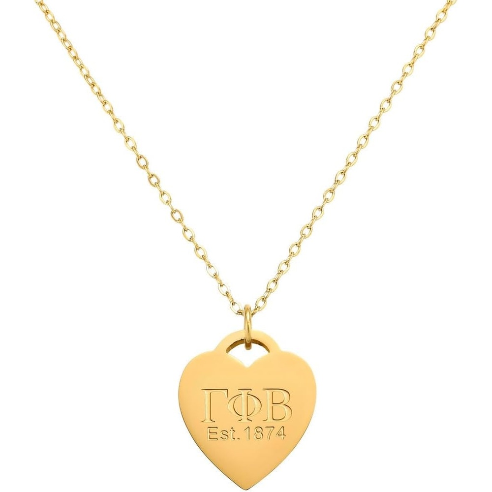 image:imageGreekgear Gamma Phi Beta Heart Tag Necklace