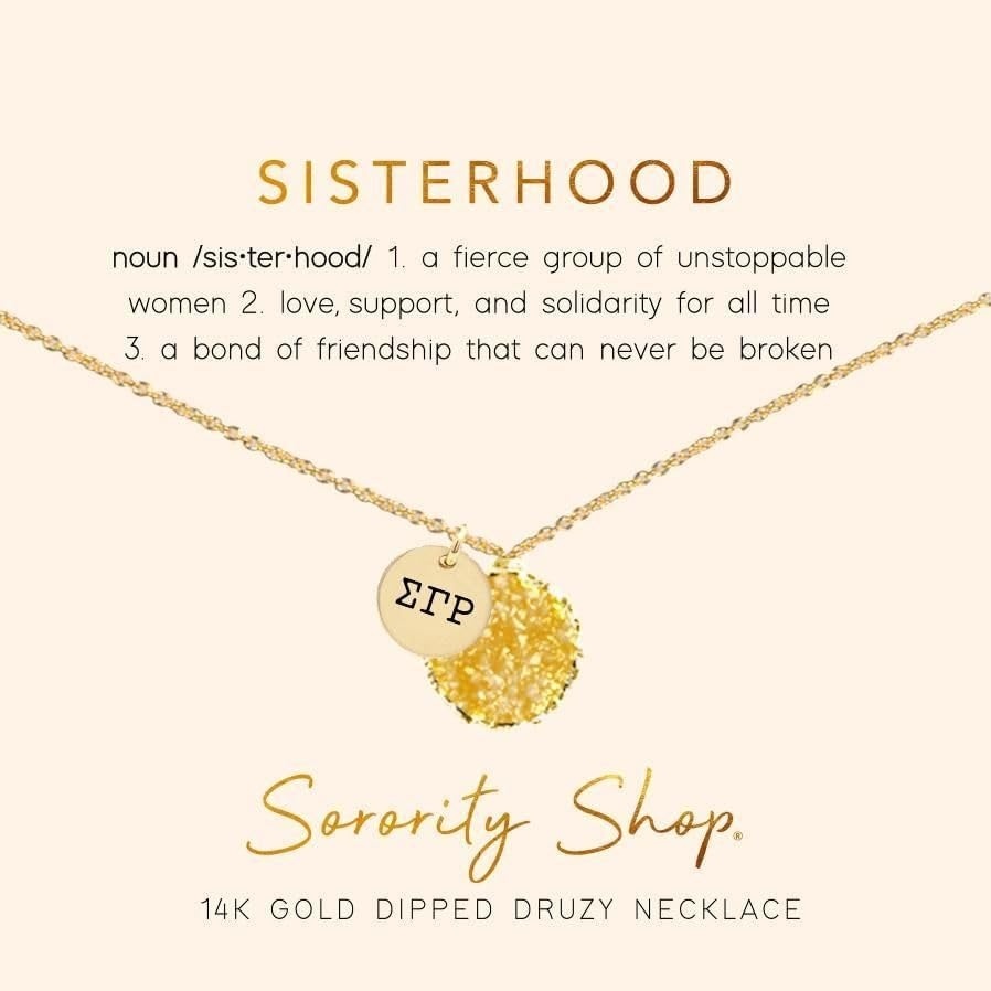 image:imageGreekgear Sigma Gamma Rho Sisterhood Druzy Necklace