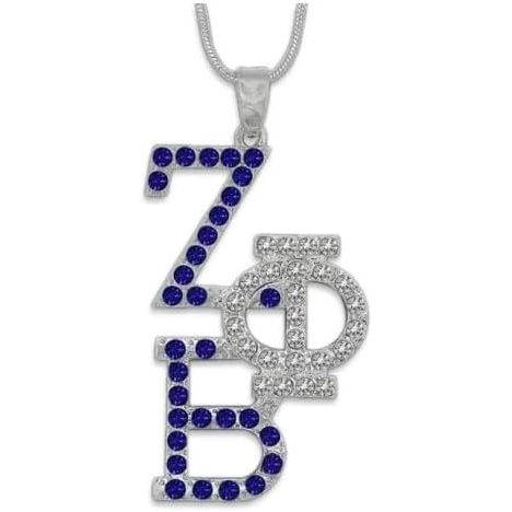 image:imageGreekgear Zeta Phi Beta Crystal Overlap Letters Necklace