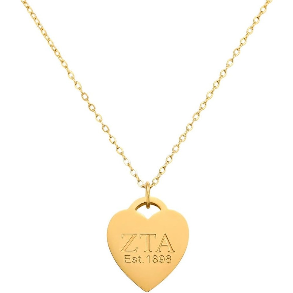 image:imageGreekgear Zeta Tau Alpha Heart Tag Necklace