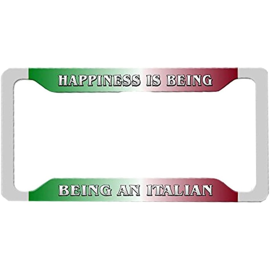 image:imageHappiness is Being Italian License Plate Frame