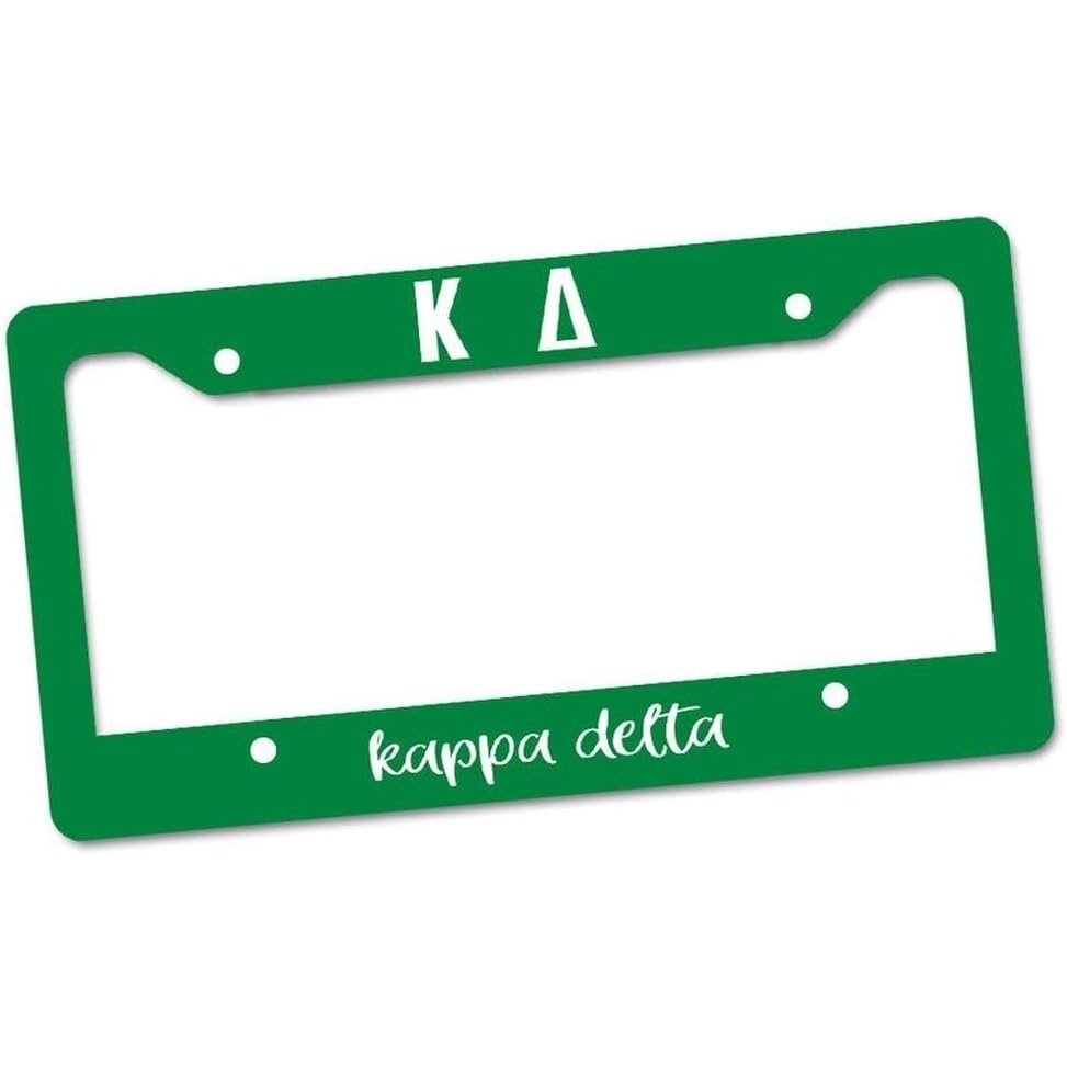 image:imageKappa Delta Custom License Plate Frame Forest Green