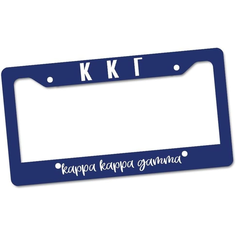 image:imageKappa Kappa Gamma Custom License Plate Frame Navy Blue
