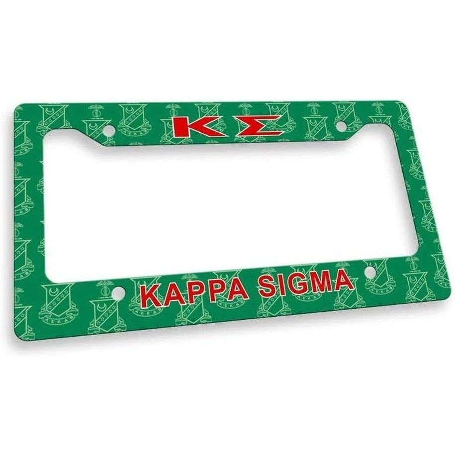 image:imageKappa Sigma Custom License Plate Frame Forest Green