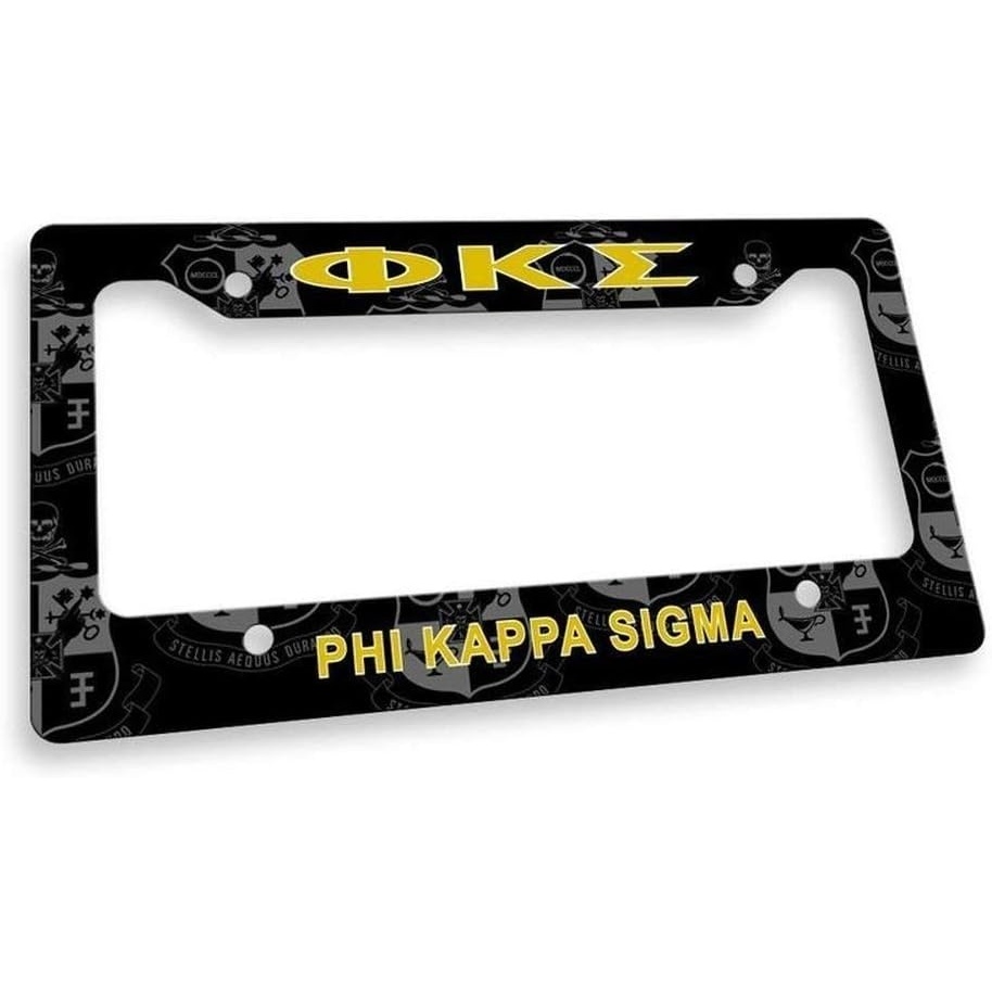 image:imagePhi Kappa Sigma Custom License Plate Frame Black