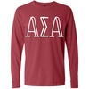 Alpha Sigma Alpha ASA Greek Long Sleeve T-Shirt(Paprika)