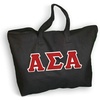Alpha Sigma Alpha ASA Lettered Tote Bag(Black)