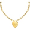 Greekgear Alpha Chi Omega Heart Tag Necklace – (Paperclip Chain)