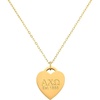 Greekgear Alpha Chi Omega Heart Tag Necklace