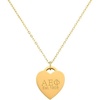 Greekgear Alpha Epsilon Phi Heart Tag Necklace