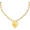 Greekgear Alpha Phi Heart Tag Necklace-(Paperclip Chain)