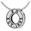 Greekgear Chi Omega Chi O Circle Established Charm Necklace