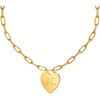 Greekgear Delta Gamma Heart Tag Necklace-(Paperclip Chain)