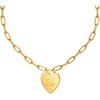 Greekgear Kappa Delta Heart Tag Necklace-(Paperclip Chain)