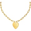Greekgear Sigma Kappa Heart Tag Necklace-(Paperclip Chain)