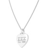 Greekgear Sigma Sigma Sigma Silver Heart Necklace