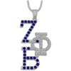 Greekgear Zeta Phi Beta Crystal Overlap Letters Necklace
