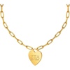Greekgear Zeta Tau Alpha Heart Tag Necklace-(Paperclip Chain)