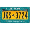 Zeta Tau Alpha ZTA Custom License Plate Frame Light Blue
