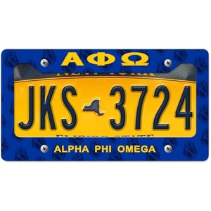 Alpha Phi Omega New License Plate Frame