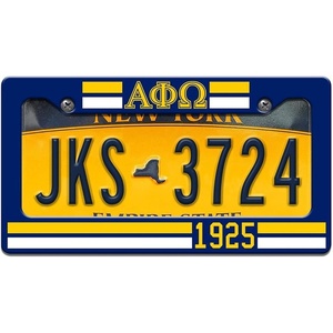 Alpha Phi Omega Year License Plate Frame