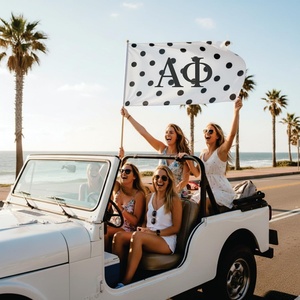 Alpha Phi Polka Dot Sorority Flags
